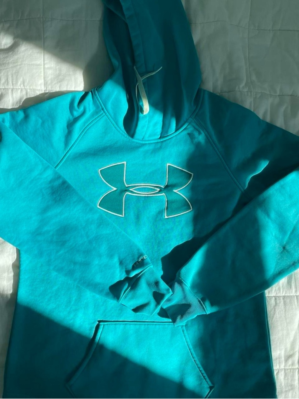 Under Armour Turquoise Logo Hoodie - M